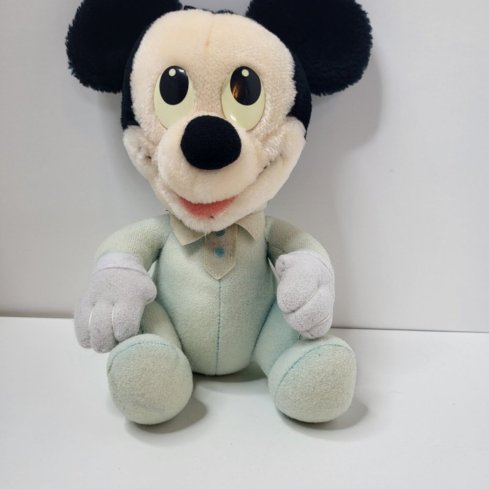 Vintage 1984 Hasbro Disney Babies Baby Mickey Mouse Plush 9" Toy Stuffed Animal‎